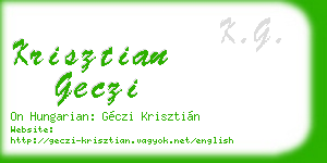 krisztian geczi business card